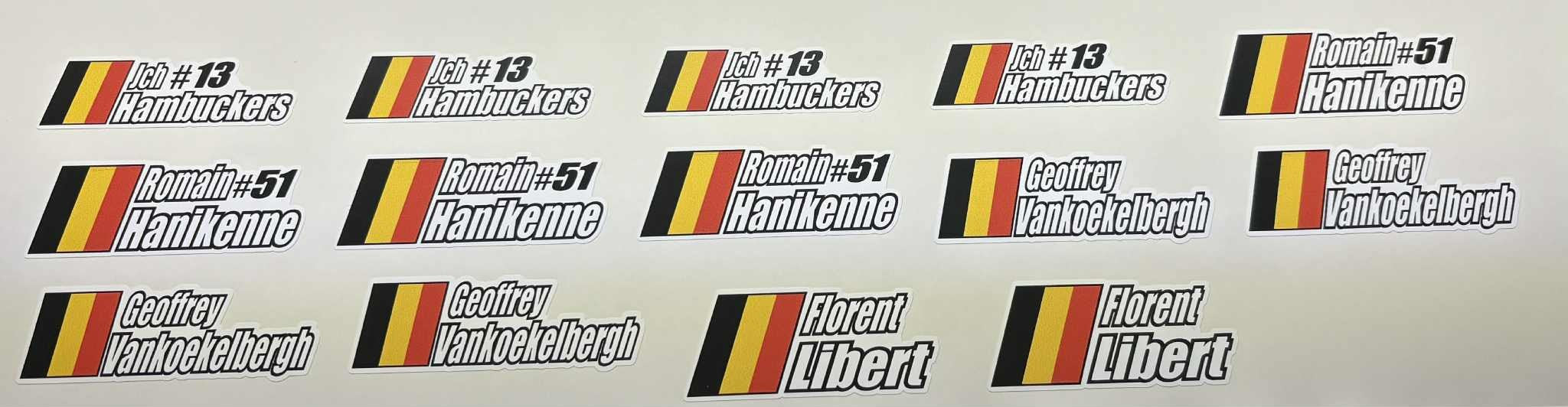 Sticker pilote personnalisé – Nom, prénom & drapeau national